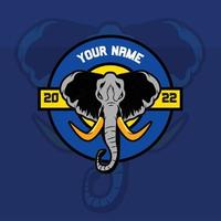 illustriertes Elefanten-Gaming-Logo.eps vektor