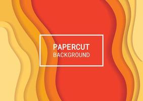 papercut bakgrund vektor design orange tapet