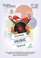 musikfestival affisch för nattfest vektordesign vektor