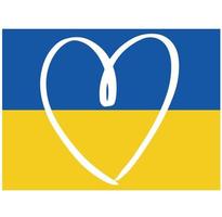 ein herz mit flagge der ukraine. Frieden und Liebe zur Ukraine vektor