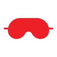 eps10 roter Vektor Schlafmaske festes Symbol isoliert auf weißem Hintergrund. Schlafmaskensymbol in einem einfachen, flachen, trendigen, modernen Stil für Ihr Website-Design, Logo, Piktogramm und mobile Anwendung