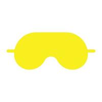 eps10 gul vektor sovmask fast ikon isolerad på vit bakgrund. sömnmasksymbol i en enkel platt trendig modern stil för din webbdesign, logotyp, piktogram och mobilapplikation