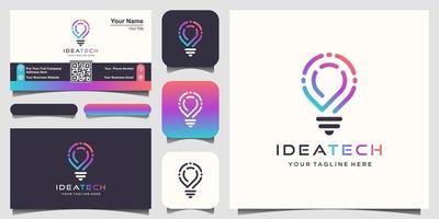 kreatives Smart-Glühbirnen-Logo-Design. vektor