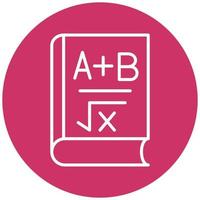 Algebra-Buch-Icon-Stil vektor