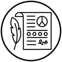 fredsfördraget ikon stil vektor
