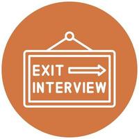 Exit-Interview-Icon-Stil vektor