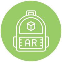 AR-Rucksack-Icon-Stil vektor