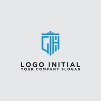 Inspiration för logotypdesign för företag från de första bokstäverna i ch-logotypikonen. -vektor vektor