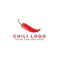 chili logotyp design. isolerade grönsaker. vektor illustration.