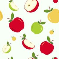 frukt äpple vektor seamless mönster.