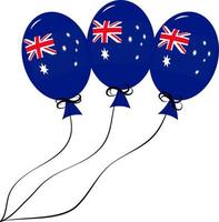 ballonger med australiensiska flaggan vektor