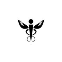 Apotheker-Icon-Vektor. Caduceus-Symbol Apotheke Symbol Logo Vorlage. Gesundheitswesen und Medizin. vektor