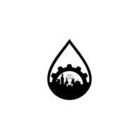 Bergbauunternehmen Logo. Feuergas-Logo-Minen, isoliert auf weißem Hintergrund. vektor