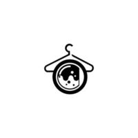 Wäsche-Logo-Vektor-Symbol-Vorlage. Emblemdesign auf weißem Hintergrund. vektor