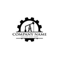 Bergbauunternehmen Logo. Feuergas-Logo-Minen, isoliert auf weißem Hintergrund. vektor