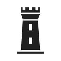 Abbildung des Symbols für das Schlossgebäude. Vektor-Solid-Icon-Design, das sich perfekt für Unternehmen, Websites, Apps, Anwendungen und Banner eignet vektor
