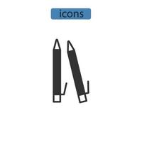 Kugelschreibersymbole symbolen Vektorelemente für Infografik-Web vektor