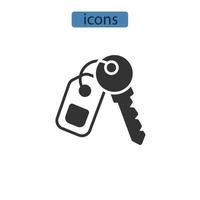 Schlüsselsymbole symbolen Vektorelemente für das Infografik-Web vektor