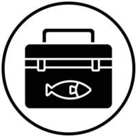 fisk kylare ikon stil vektor