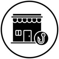 Angelausrüstung Shop-Icon-Stil vektor