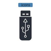 usb symbole symbol vektorelemente für infografik web vektor