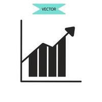 marknadsföring analys ikoner symbol vektor element för infographic webben
