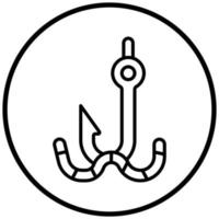 Köderfischen Icon-Stil vektor