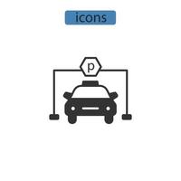 parkering ikoner symbol vektorelement för infographic webben vektor