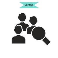 Publikumssymbole symbolen Vektorelemente für das Infografik-Web vektor