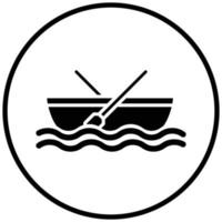 Ruderboot-Symbol-Stil vektor