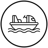stötfångare båtar ikon stil vektor