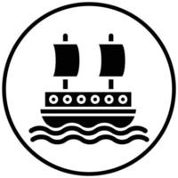 Piratenschiff-Icon-Stil vektor