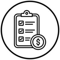 Geldanweisung-Icon-Stil vektor