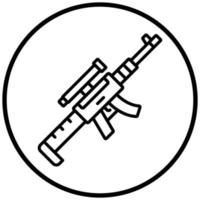 Scharfschützengewehr-Symbolstil vektor