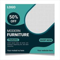 modernes möbelverkaufs-social-media-cover-banner-design vektor