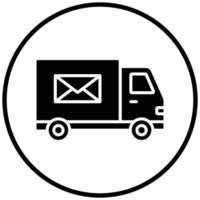 Mail-LKW-Icon-Stil vektor