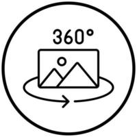 360 bildikon stil vektor