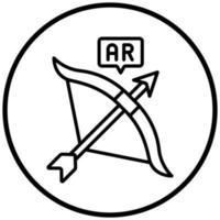 ar-Bogenschießen-Icon-Stil vektor