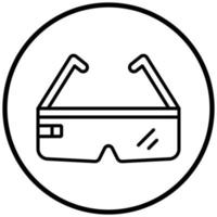 Ar-Brille-Symbol-Stil vektor