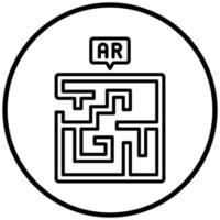 Ar-Labyrinth-Icon-Stil vektor