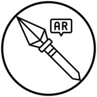 Ar-Speer-Wurf-Icon-Stil vektor