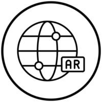 Ar-Welt-Icon-Stil vektor