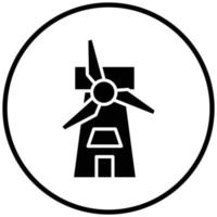 Symbolstil für Windkraft vektor