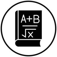 Algebra-Buch-Icon-Stil vektor