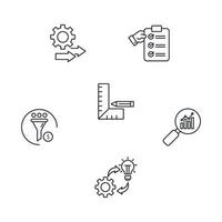 Cro-Akronym für Conversion Rate Optimization Icons Set. cro - Akronym für Conversion Rate Optimization Pack Symbolvektorelemente für Infografik-Web vektor