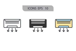 luftkonditionering ikoner symbol vektor element för infographic webben