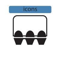 ägg ikoner symbol vektorelement för infographic webben vektor