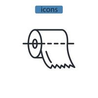 toalettpapper ikoner symbol vektorelement för infographic webben vektor