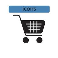 Einkaufskörbe Symbole symbol Vektorelemente für Infografik-Web vektor