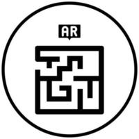 Ar-Labyrinth-Icon-Stil vektor